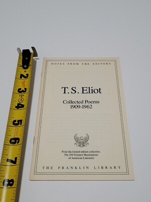 Franklin Library: T. S. Eliot Collected Poems (1909-1962) Editor's Notes -image