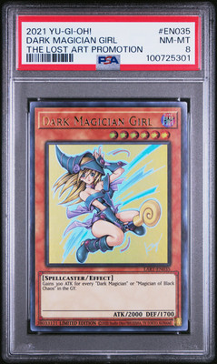 2021 YU-GI-OH! THE LOST ART PROMOTION #EN035 DARK MAGICIAN GIRL PSA 8-image