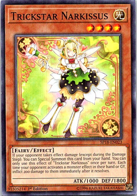 Trickstar Narkissus SP18-EN023 Yu-Gi-Oh! Light Play 1st Edition -image