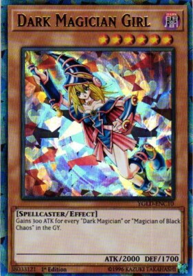 DARK MAGICIAN GIRL HOLO YuGiOh YU GI OH Custom Anime Collectible Card-image