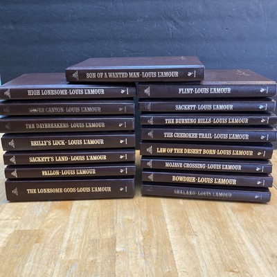 The Louis L'Amour Collection: Lot of 16 Leatherette Books, Bantam Brown HC-image