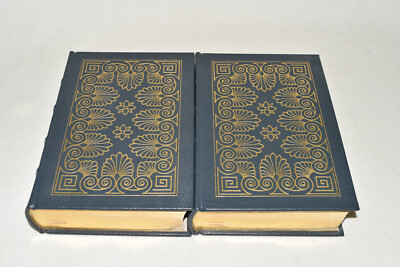 Easton Press 2V LIVES OF NOBLE GRECIANS & ROMANS Plutarch 1ST 1969 LEATHER FINE!-image