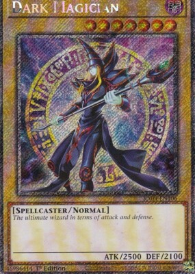 Dark Magician 8th Art 1st Edition Platinum Secret Rare RA04-EN106-image