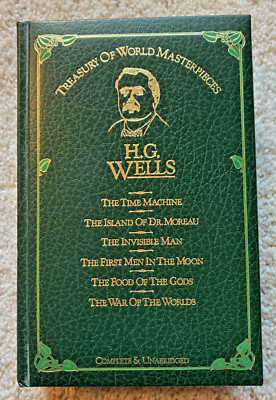 Treasury of World Masterpieces: H. G. Wells, 1982 HC 1st. ED. LEATHER/GOLD PAGES-image