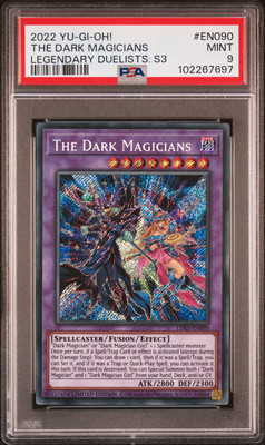 2022 YU-GI-OH! LEGEND DUELISTS: SEASON 3 #EN090 THE DARK MAGICIANS PSA 9-image