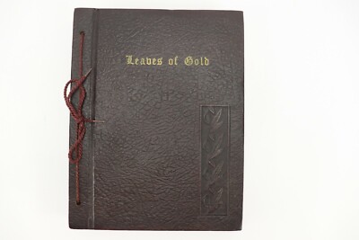 Vintage Leaves of Gold © 1963 Anthology Prayers Phrases Verse Prose Book & Box -image