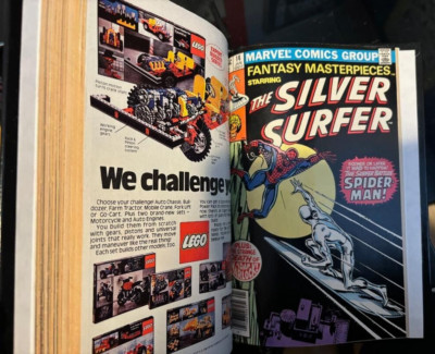 LEATHER BOUND VOLUME FANTASY MASTERPIECES 1 TO 14 SILVER SURFER SPIDERMAN-image