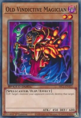Yugioh! Old Vindictive Magician - SBC1-ENA11 - Common - 1st Edition Near Mint, E-image