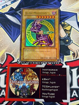 Yugioh Dark Magician SDY-006 Ultra MISPRINT Missing Foil Layer FULL BLEED HP Unl-image