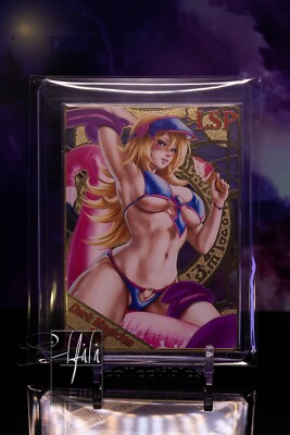 Dark Magician Girl YuGiOh Serial Waifu Gold Premium Metal Card #/100 LSP DMG-image