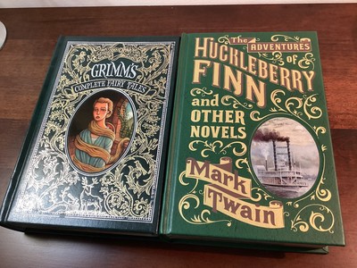 Grimms Complete Fairy Tales& Hucleberry Finn Collectible Barnes & Noble Books-image