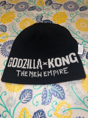 New 2024 Reversible Godzilla x Kong Beanie From NYC Premier Pink or Black Rare-image