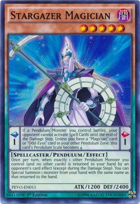 Stargazer Magician - PEVO-EN011 - Super Rare - 1st Edition - Moderately Played-image