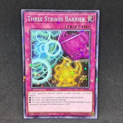 Three Strikes Barrier SP18-EN045 1st Edition Starfoil Rare NM Yu-Gi-Oh! Card-image