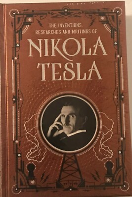 Inventions Researches Writings Nikola Tesla Illustrated Sealed Leather Hardcover-image