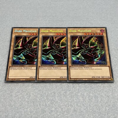 Yugioh Arkana Dark Magician 1st Edition Secret Rare 3 Card Set NM SBC1 Alter Art-image