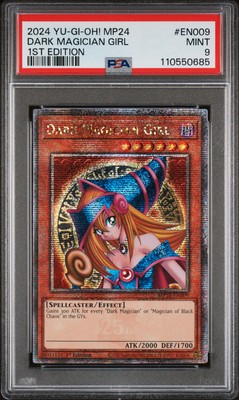 2024 YU-GI-OH! MP24-25TH ANNIV TIN: DUELING MIRRORS DARK MAGICIAN GIRL PSA 9-image