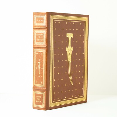 Vintage The Haj Signed First Edition Leather Book Franklin Library 1984-image