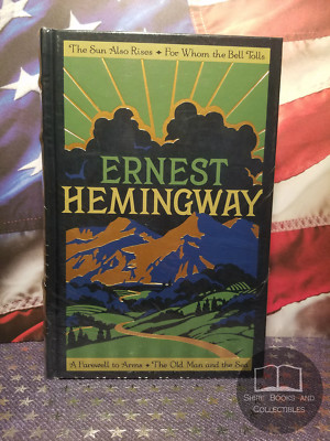 NEW SEALED Ernest Hemingway (4) Four Novels - Bonded Leather Collector Hardcover-image