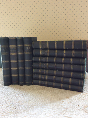 CHAPMAN & HALL 19th CENT. LEATHER BOUND SET OF CHARLES DICKENS - F. Barnard-image