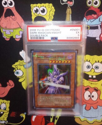 2006 Yugioh Dark Magician Knight ROD-EN001 PSA 5 EX Double Pack-image