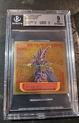 Yugioh Topps Sticker Dark Magician BGS 9-image