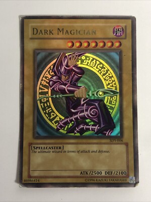 Yugioh Dark Magician (Starter Deck Yugi SDY-006) Foil Unlimited - Heavy Wear-image