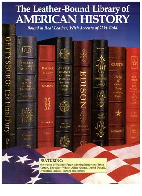 1989 Leather Bound Library of American History Vintage Print Advertisement-image