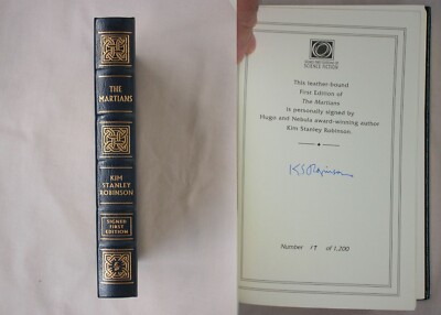 Signed #'d 1st Ed THE MARTIANS Kim Stanley Robinson LEATHERBOUND EASTON PRESS HC-image
