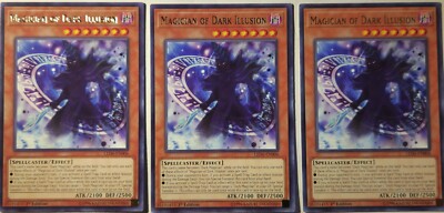 Yu Gi Oh - Magician of Dark Illusion(x3) - LED6-EN006 - Magical Hero - 1stEd1996-image
