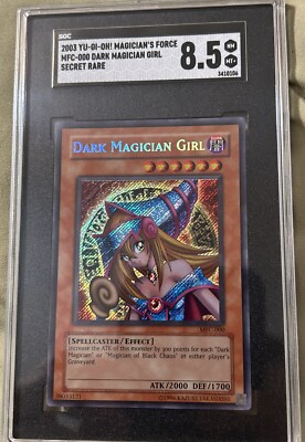 YUGIOH DARK MAGICIAN GIRL 2003 MFC-000 SGC 8.5 MINT Psa Cgc-image