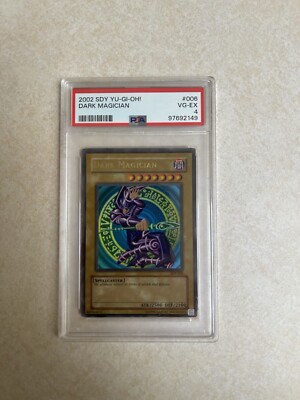PSA 4 - Dark Magician SDY-006 Unlimited Edition Ultra Rare YuGiOh 2002 Yugi Deck-image