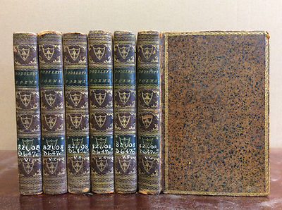 DODSLEY'S COLLECTION OF POEMS - Six Volumes - 1782 - LEATHERBOUND-image