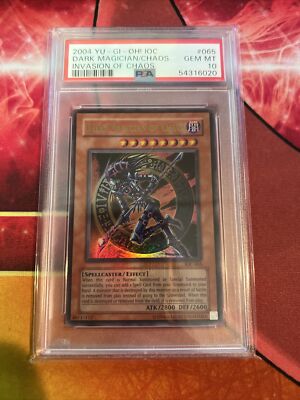 2004 Yugioh Dark Magician of Chaos IOC-065 PSA 10 Gem Mint Unlimited Print-image