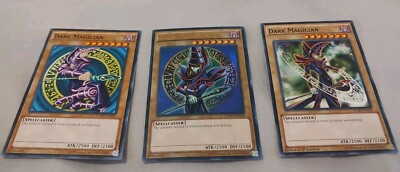 3 YUGIOH DARK MAGICIAN YGLD-ENC09 YGLD-ENA03 & SDMY-EN010 NM NEW SALE PRICE!-image