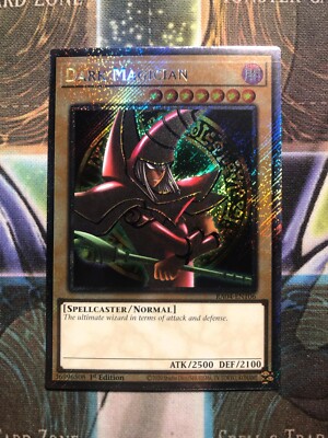 *** DARK MAGICIAN ARKANA *** QUARTER PLATINUM SECRET RARE ART RA04-EN106 YUGIOH-image