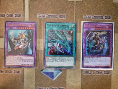 YUGIOH DARK MAGICIAN GIRL THE DRAGON KNIGHT + DARK MAGICIAN + THE EYE OF TIMAEUS-image