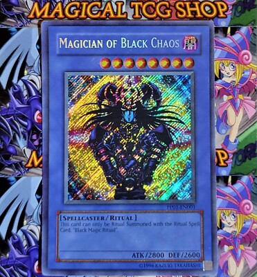 Yugioh Magician of Black Chaos PP01-EN001 Secret Rare Holo Bleed Konami 2007-image