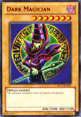 Yugioh! HP Dark Magician - Red - DL11-EN001 - Rare - Unlimited Edition Heavily P-image