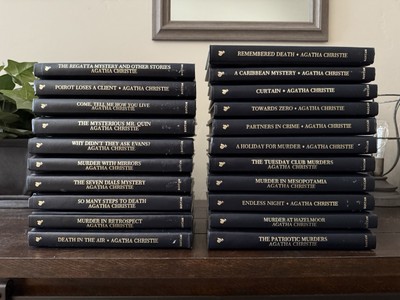 Lot Of 21 Vintage The Agatha Christie Mystery Collection By Bantam Leatherette-image