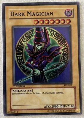 Vintage 1996 Yu-Gi-Uh! Dark Magician SYE-001 1st edition Card NRMT/MT-image