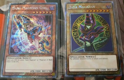 DARK MAGICIAN & Dark Magcian Girl Platinum Secret Rare RA03-EN080 EN123 YuGiOh-image