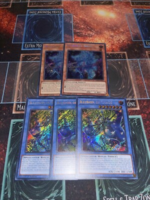 Yugioh x2 Magicians’ Souls RA02-EN014 x3 Illusion Of Chaos RA02-EN020 Secrets-image