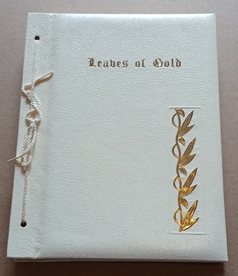 Leaves Of Gold Deluxe Ed Book 1948 Rare White Cover Vintage Anthology of Prayers-image