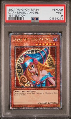 2024 YU-GI-OH! MP24-25TH ANV TIN: DUELING MIRRORS DARK MAGICIAN GIRL PSA 9-image