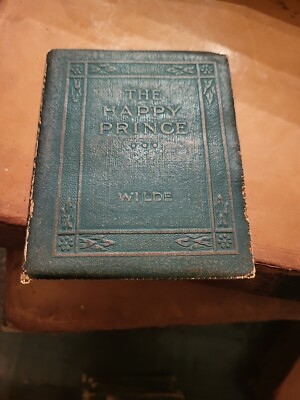 Happy Prince Antique Little Leather Book 1920s Great Vintage Collectible Gift-image