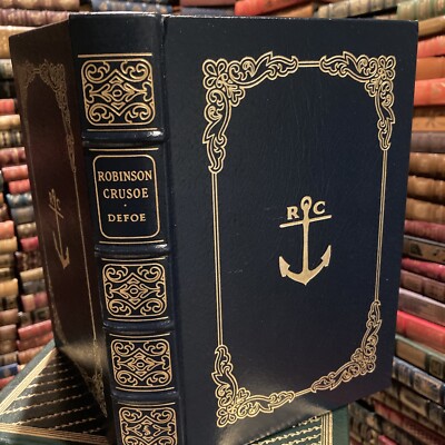 Easton Press: DANIEL DEFOE: ROBINSON CRUSOE: 1704 SHIPWRECK-image