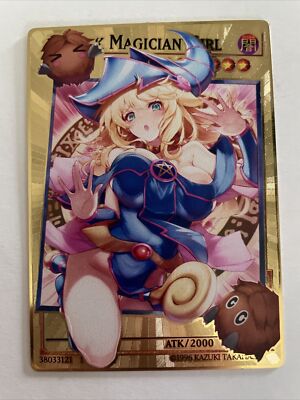 Dark Magician Girl Yugioh Numbered 150/200 Goddess Story GOLD METAL ALLOY CARD-image
