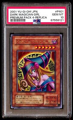 PSA 10 Gem Dark Magician Girl P4-01 Premium Replica 2001 Japanese Card Graded-image