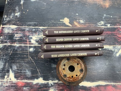 Lot of 4 Louis L'Amour Leatherette Collector Novels-image